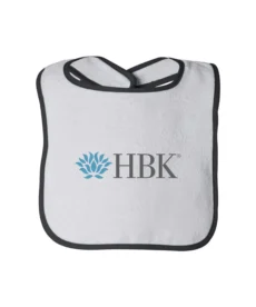 Infant Contrast Trim Terry Bib-HBK